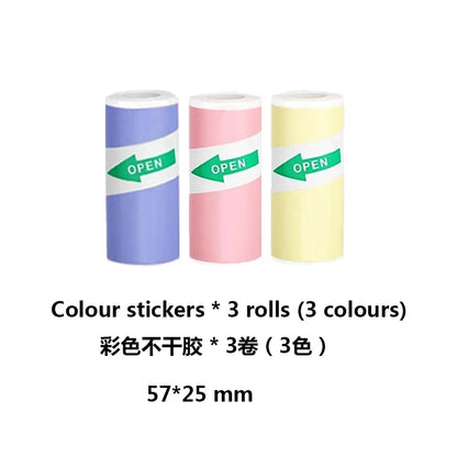 Mini Portable Printer Thermal Printing Sticker Wireless Inkless Mini Pocket Printer Self-Adhesive Label Printer Photo Printer